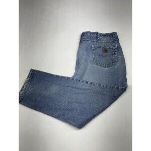 Carhartt Jeans Blue B18 DST Mid Rise Stone Wash Measures Mens 42x29